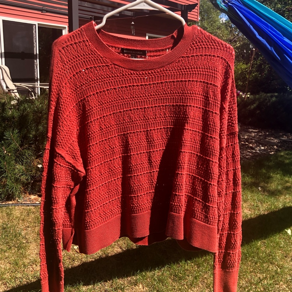 salmon banana republic knit sweater